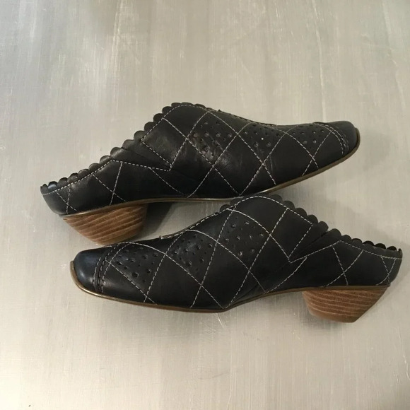 NWOT JOSEF Seibel Cyber Equipe Tina Leather Women’s  Mule (Size 36 EUR) Black - Picture 3 of 8